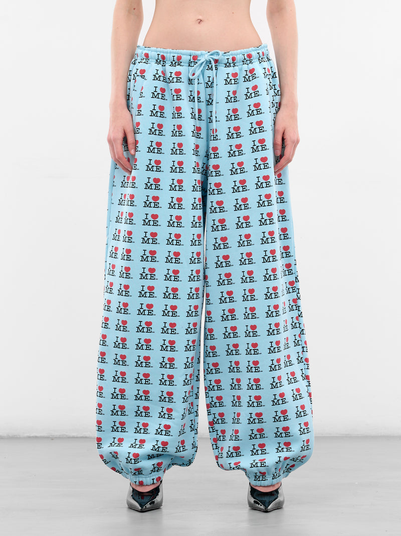 'I Heart Me' Baggy Sweatpants (122-I-HEART-ME-BLUE)