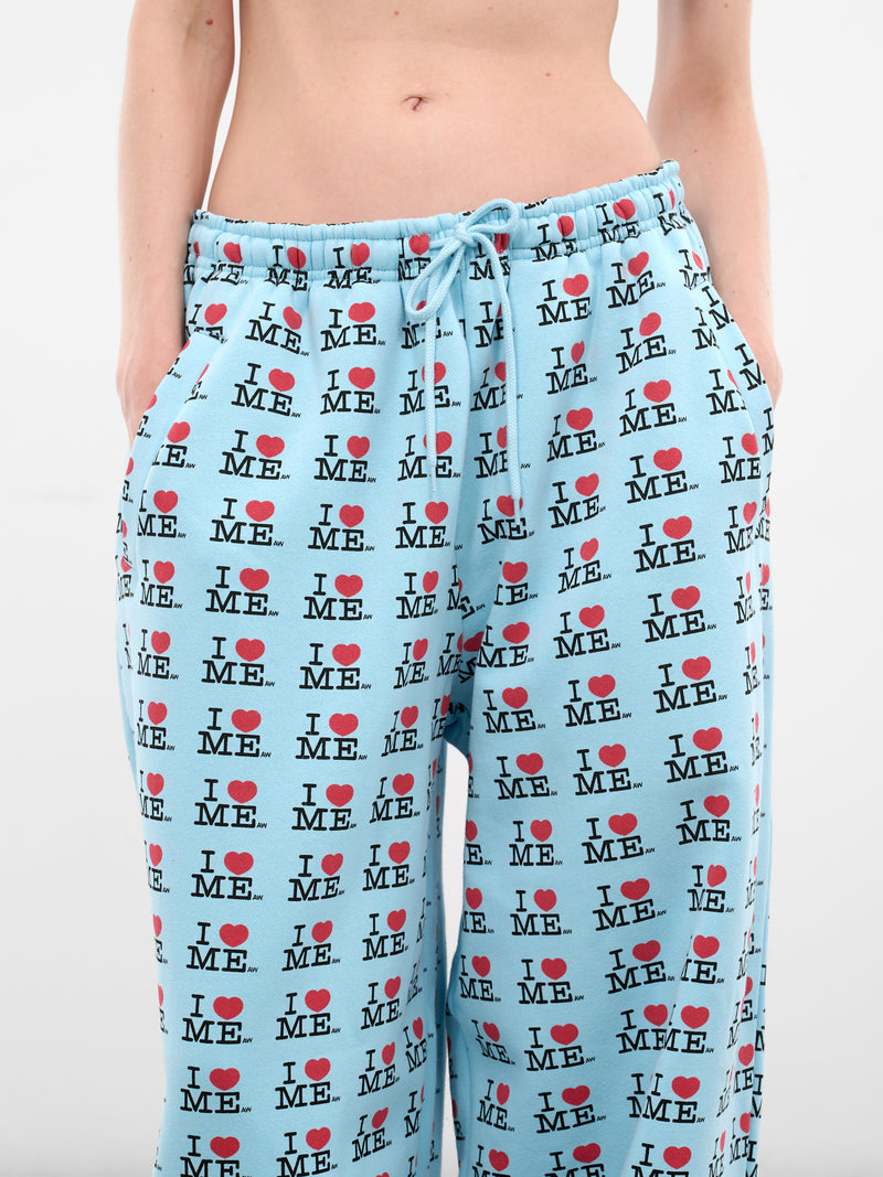 'I Heart Me' Baggy Sweatpants (122-I-HEART-ME-BLUE)