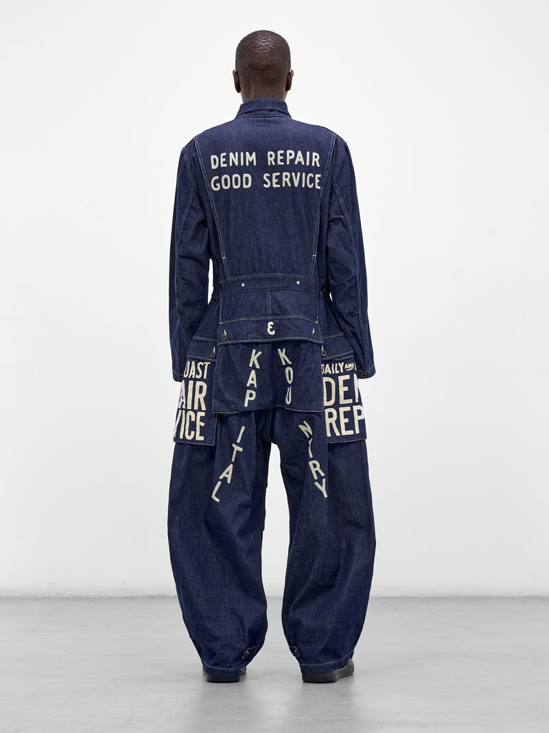 Indigo Denim Graphic Baggy Jumpsuit (K2510OP110-IDG-INDIGO)