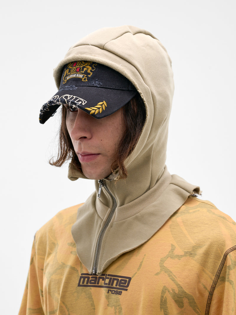 Beige Cut Peak Hood (1234WP13073-BLACK)