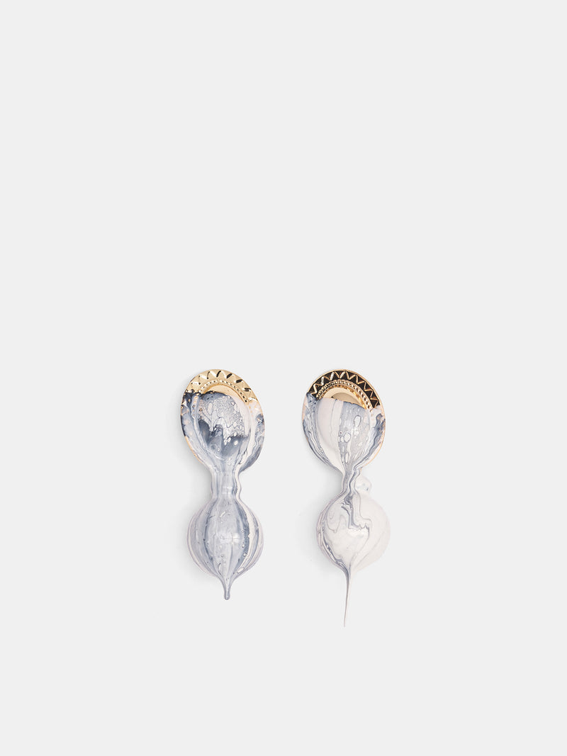 Dipped Candy Earrings (12590442501-BEIGE-BLACK)