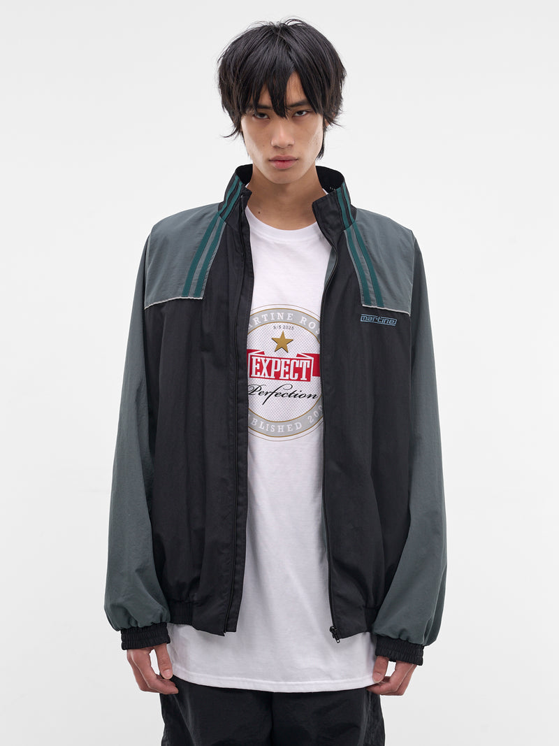 Two-Tone T-Lining Track Jacket (127WP01060-BLACK)