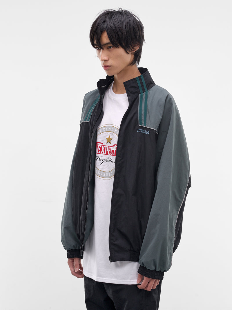 Two-Tone T-Lining Track Jacket (127WP01060-BLACK)