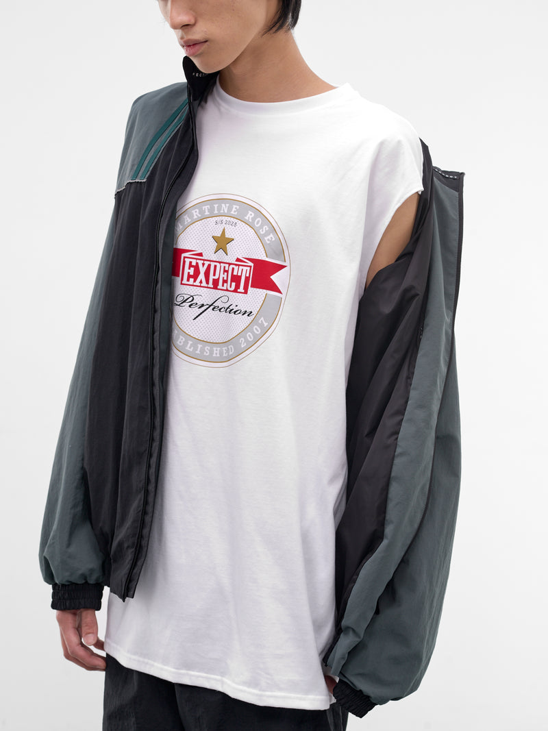 Two-Tone T-Lining Track Jacket (127WP01060-BLACK)