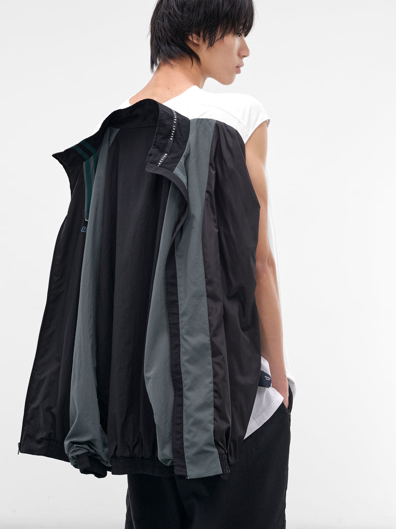 Two-Tone T-Lining Track Jacket (127WP01060-BLACK)