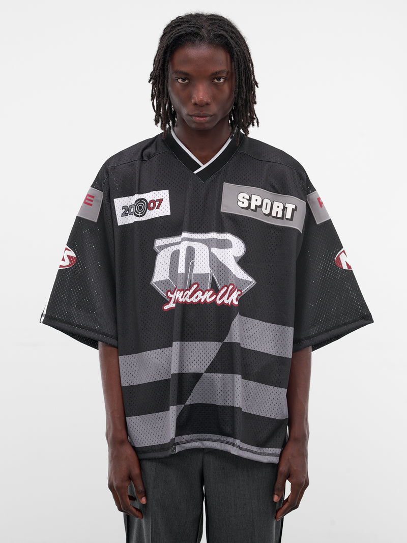 Black Graphic Hockey Jersey (129JT10009-BLACK-GREY)