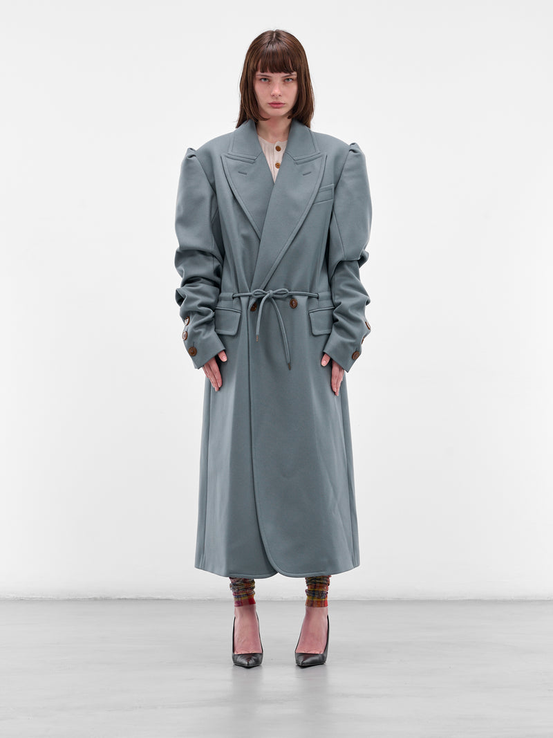 Gray DB Humphrey Long Coat (1301002D-W019Z-L404-TEAL)