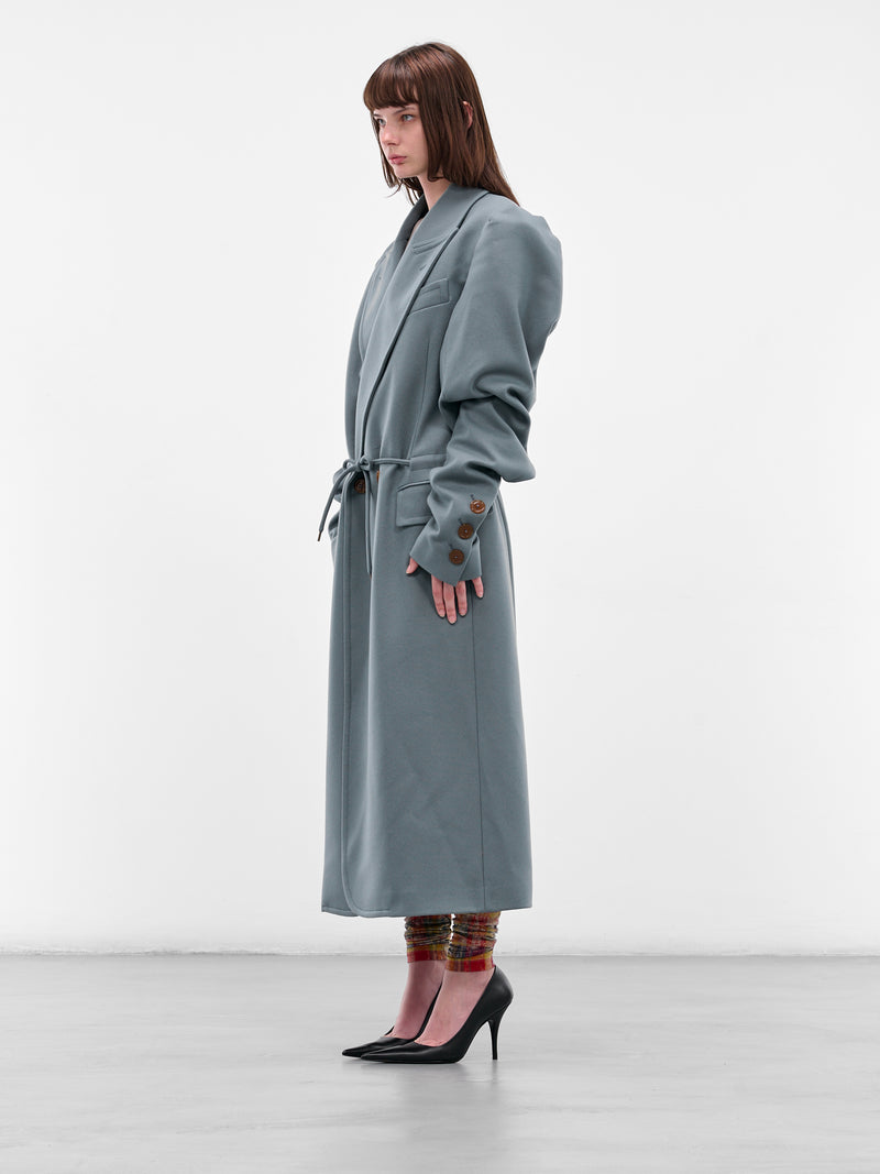 Gray DB Humphrey Long Coat (1301002D-W019Z-L404-TEAL)