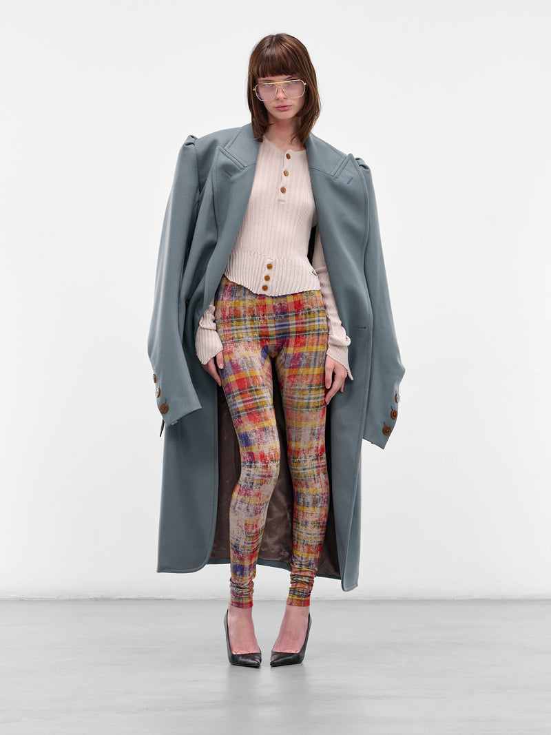 Gray DB Humphrey Long Coat (1301002D-W019Z-L404-TEAL)