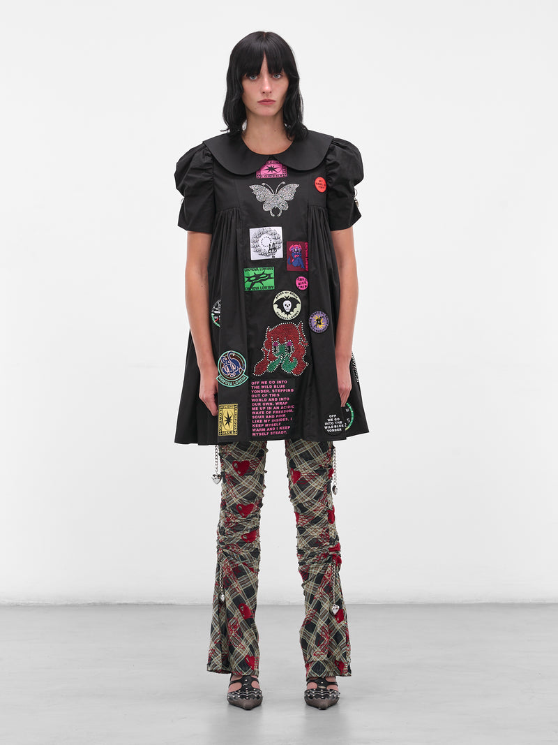 Black Alibi Patch Turnlock Dress (1345-ALIBI-BLACK-MULTI)