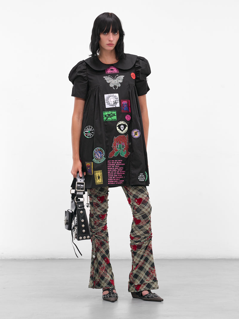 Black Alibi Patch Turnlock Dress (1345-ALIBI-BLACK-MULTI)