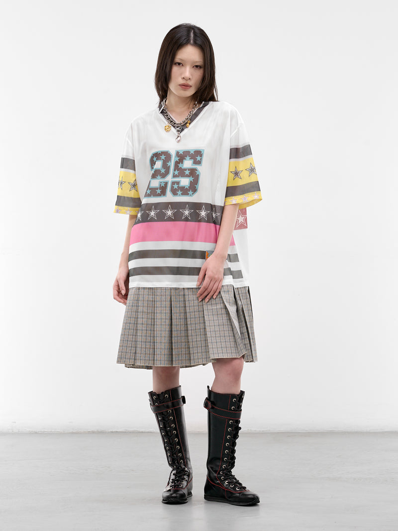 Nancy Uniform Layered Hybrid Dress (1375-NANCY-UNIFORM-WHITE-MULTI)