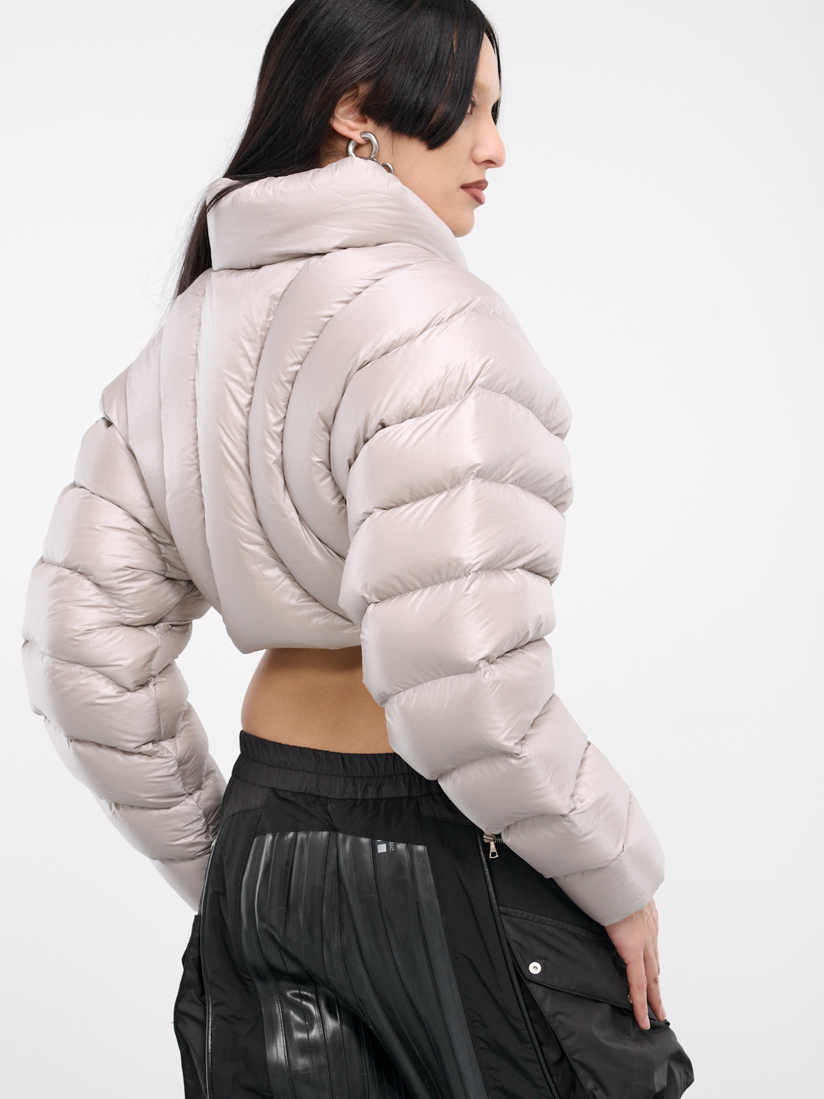 Ion Cropped Puffer Jacket (14006AW-BEIGE)
