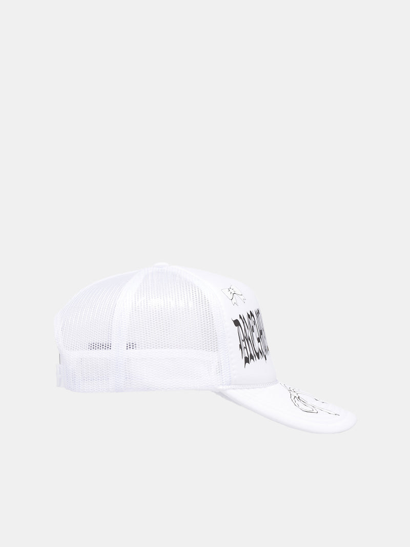 Dreamless Trucker Hat (142-BLACK-FONT-WHITE-BOWS)