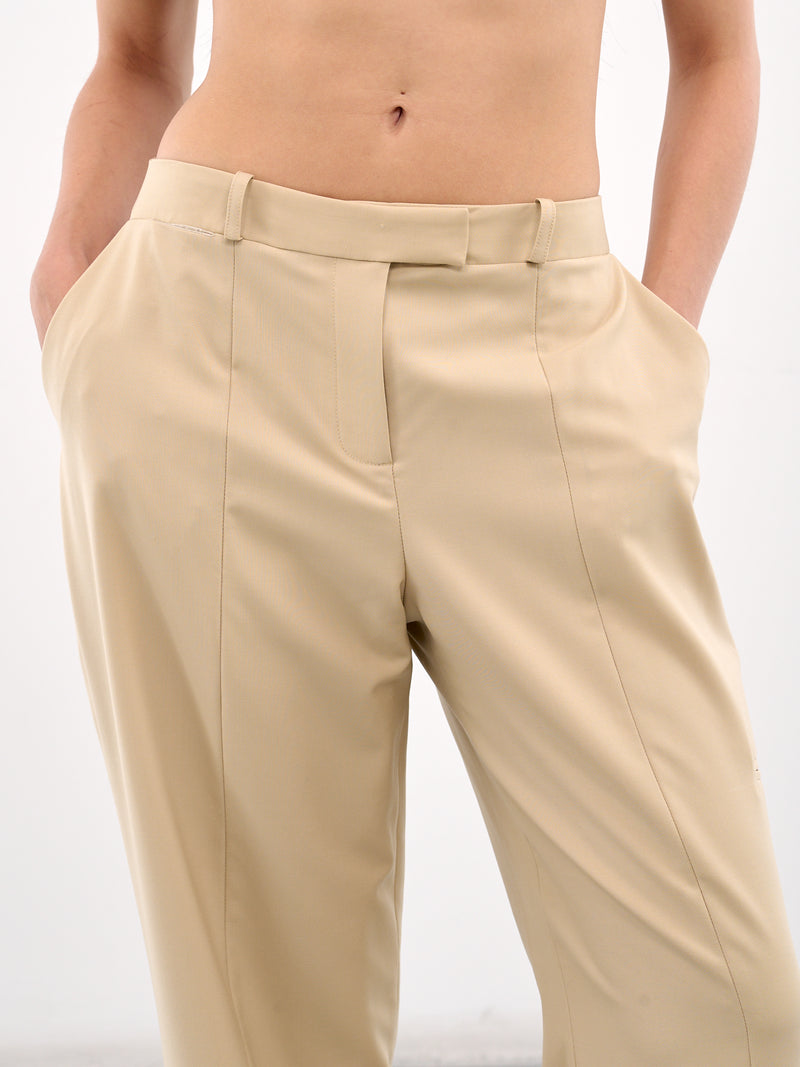 Double Hem Tailored Trousers (144-201-GEMINI-SAND)