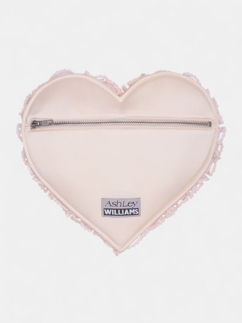 Pink Bow Heart Clutch Bag (156-CREAM)