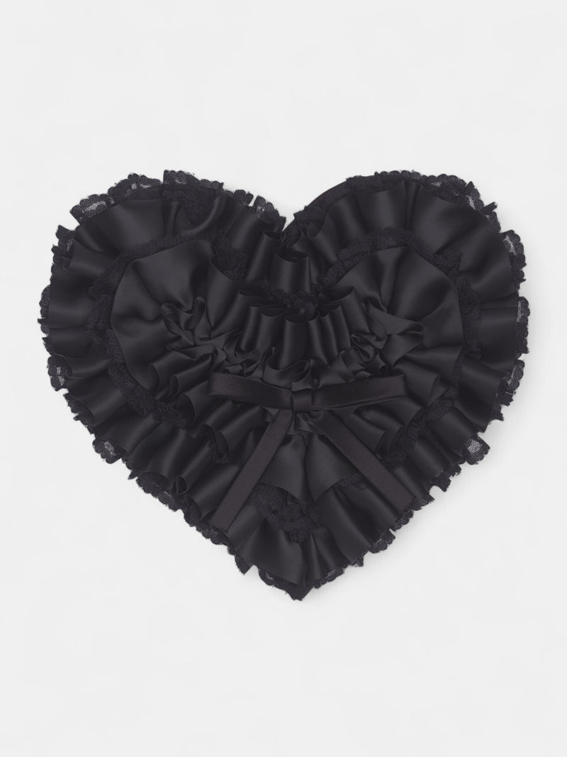 Black Bow Heart Clutch Bag (158-BLACK)