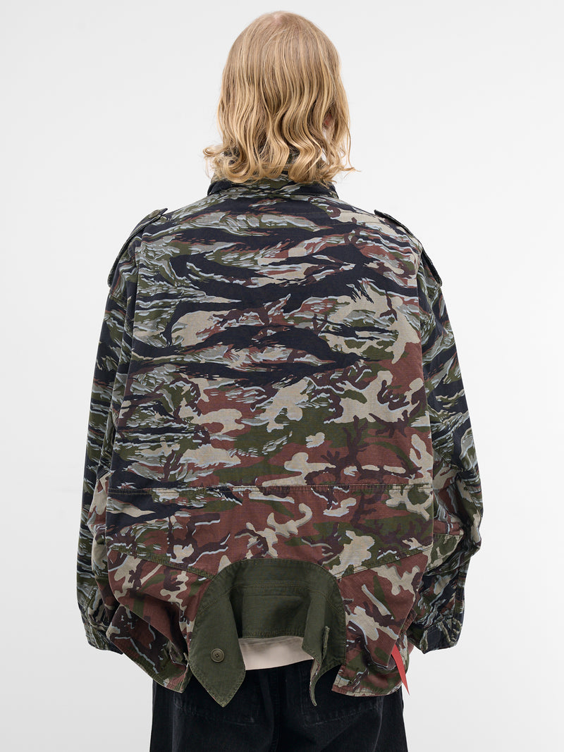 Camo Reversible Two-Way Jacket (1625102050-OLIVE)
