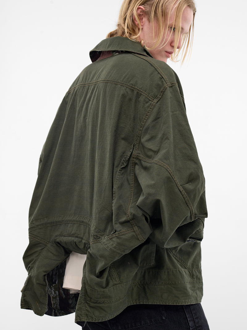 Camo Reversible Two-Way Jacket (1625102050-OLIVE)