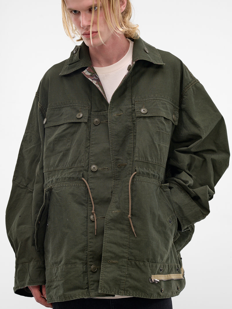 Camo Reversible Two-Way Jacket (1625102050-OLIVE)
