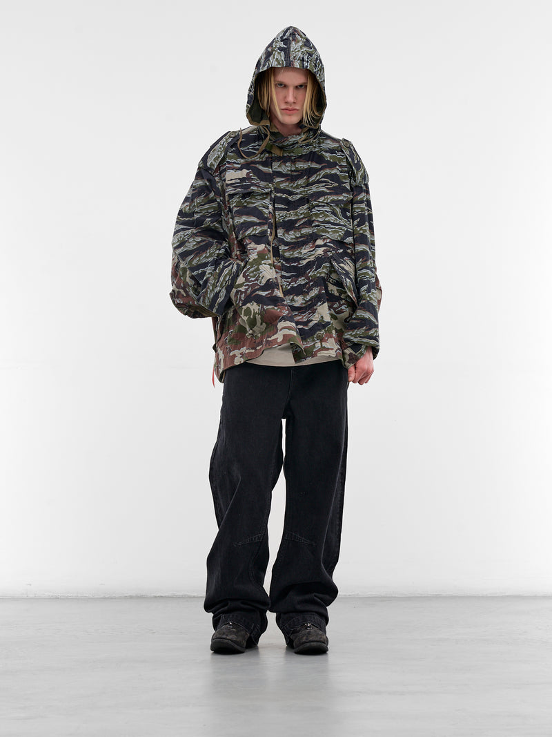 Camo Reversible Two-Way Jacket (1625102050-OLIVE)