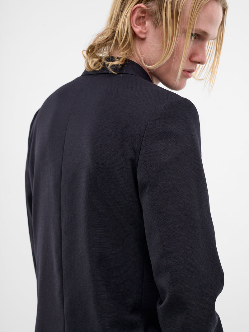 Navy Double-Breasted Tailored Blazer (1626101003-NAVY)