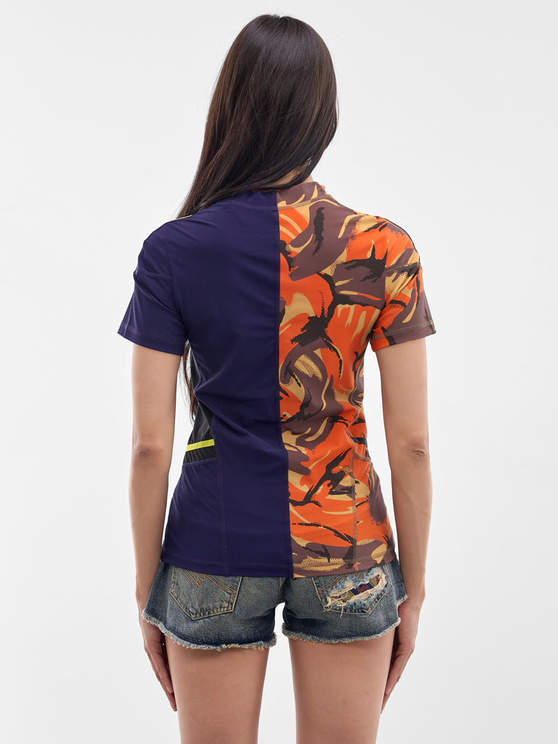 Deconstructed Lace-Up Football Top (168JT16208-ORANGE)