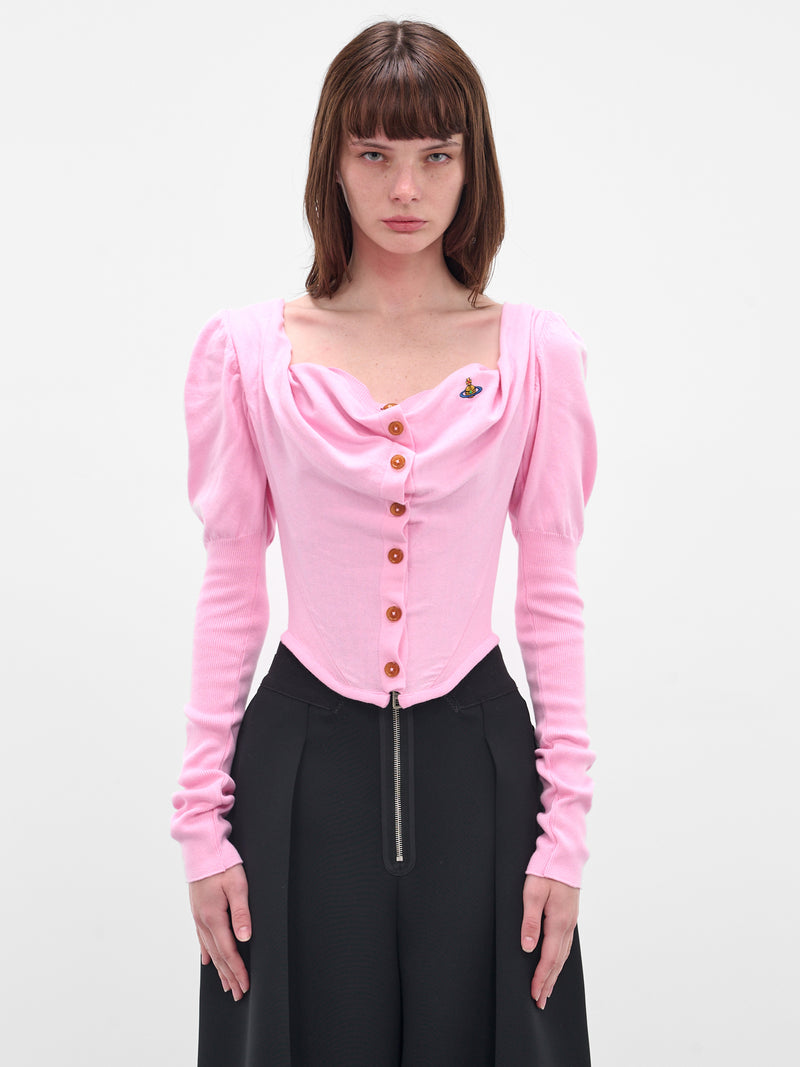 Pink Bea Corset Cardigan (1803002V-Y001V-G401-PINK)