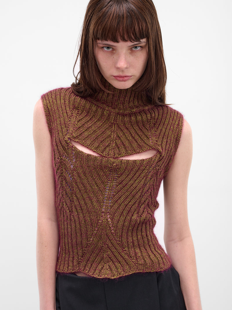 Brown Mary Corset Top (1803006V-Y0040-R401-GOLD)