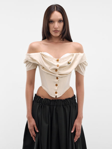 Cream Bea Corset Cardigan (1803007P-Y003F-CREAM)