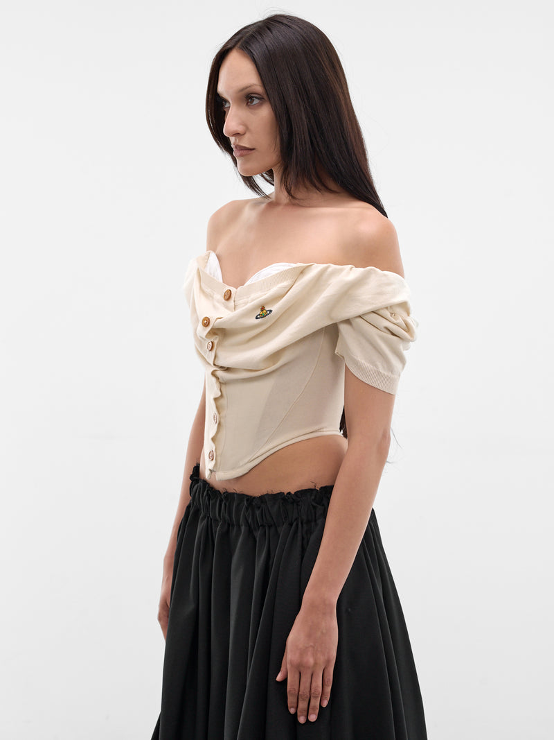 Cream Bea Corset Cardigan (1803007P-Y003F-CREAM)