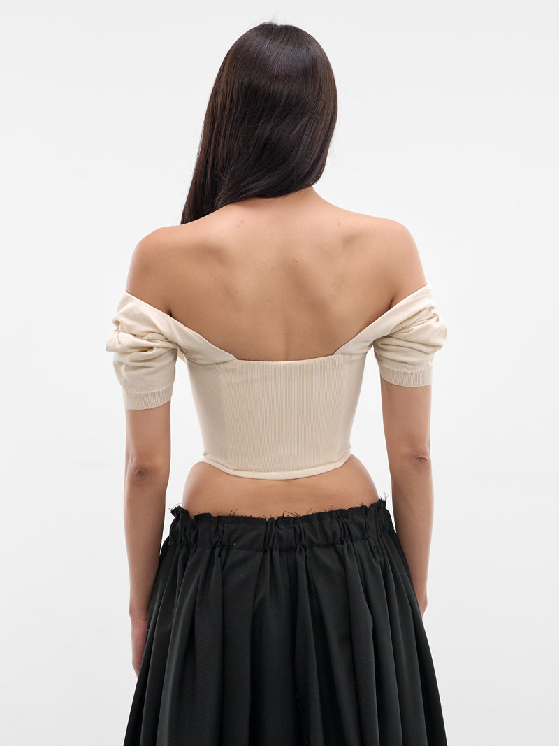Cream Bea Corset Cardigan (1803007P-Y003F-CREAM)