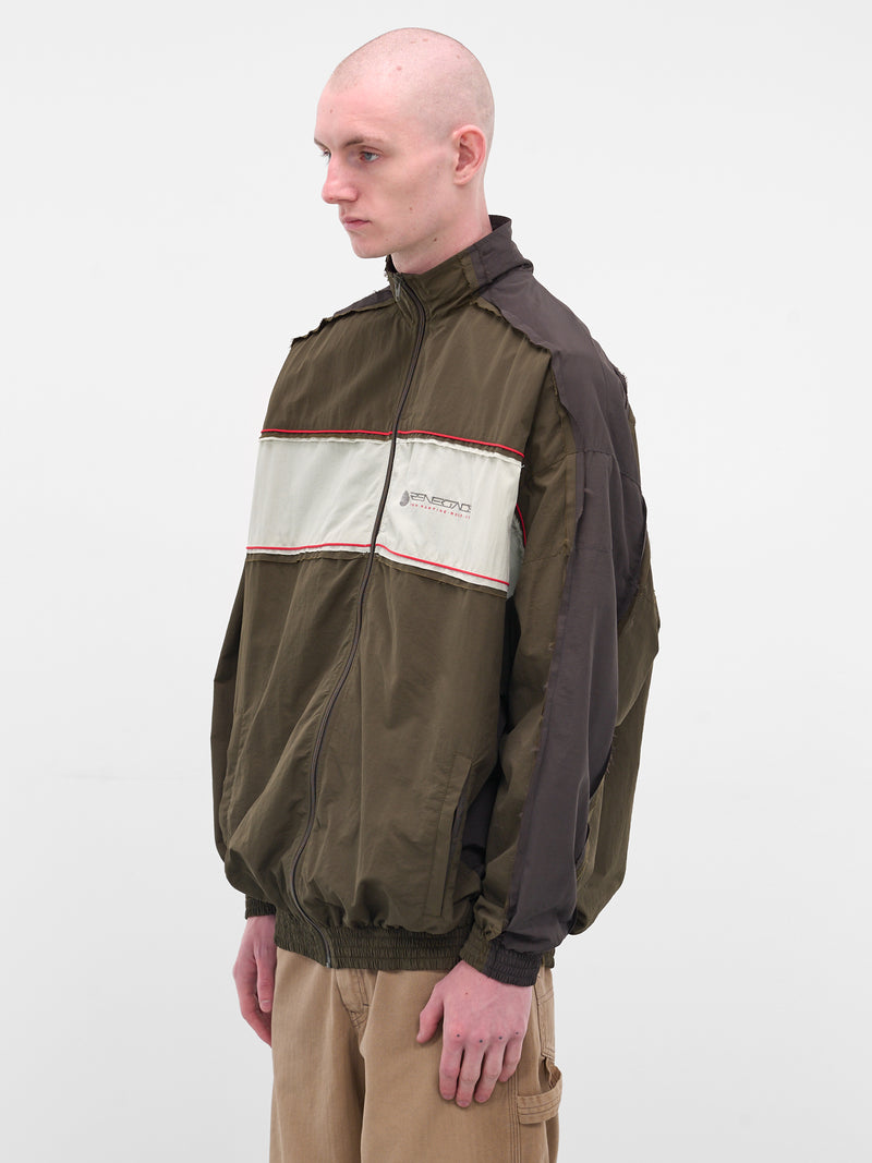 Green Layered Nylon Track Jacket (199WP01414-GREEN)