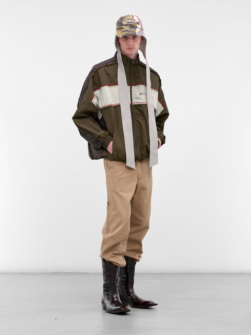Green Layered Nylon Track Jacket (199WP01414-GREEN)
