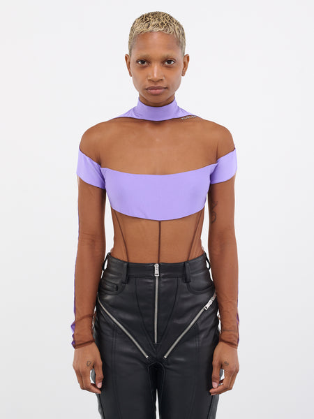 【関税込み】Mugler ホワイト ルーシュ ボディスーツ Mugler ボディスーツ | ホワイト | FARFETCH JP