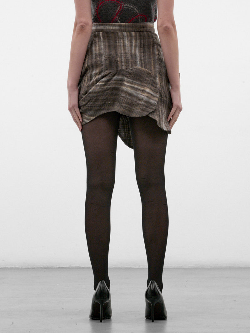 Slate Wool Plaid Mini Skirt (1K01003J-W01NE-SLATE)