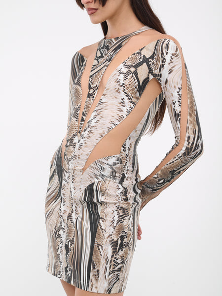 herlipto Floral Cut-Out Long Dress