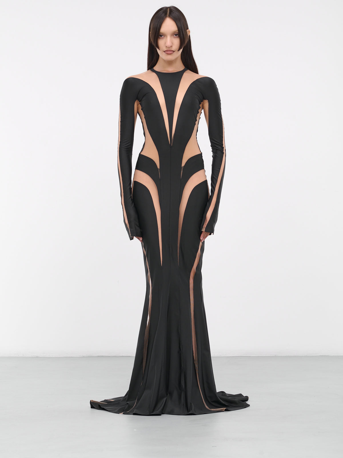 Cut-Out Gown (1R01482842-BLACK-NUDE)