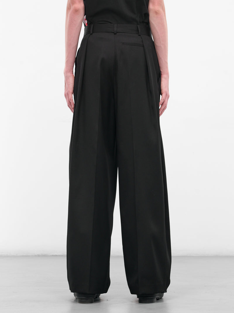 Black Sun Wool Wide Trousers (2005-CC13-BLACK)