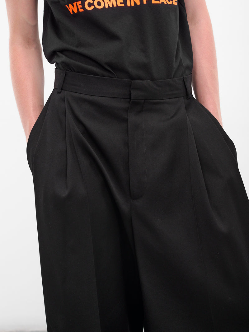Black Sun Wool Wide Trousers (2005-CC13-BLACK)