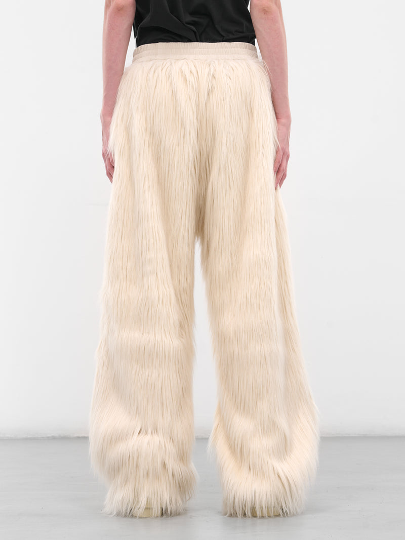 White Basic Fur Baggy Trousers (2009-CC4-MILK)