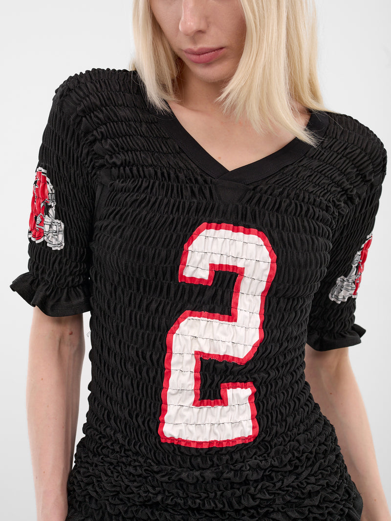 Shirred Football Jersey Top (2035-MULTI)