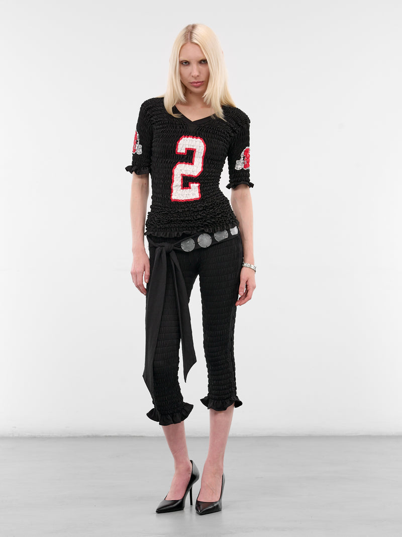 Shirred Football Jersey Top (2035-MULTI)