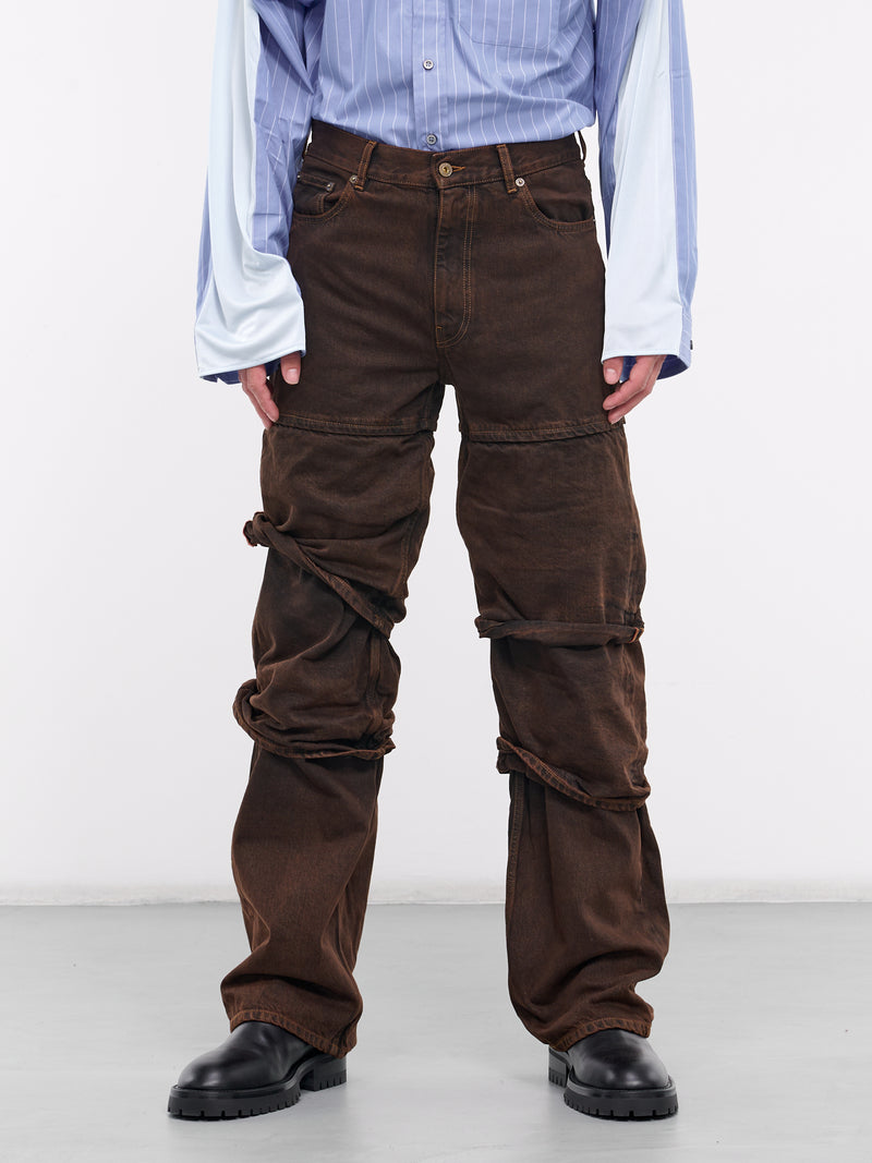 Multi Cuff Jeans (207PA011-D51-BROWN)