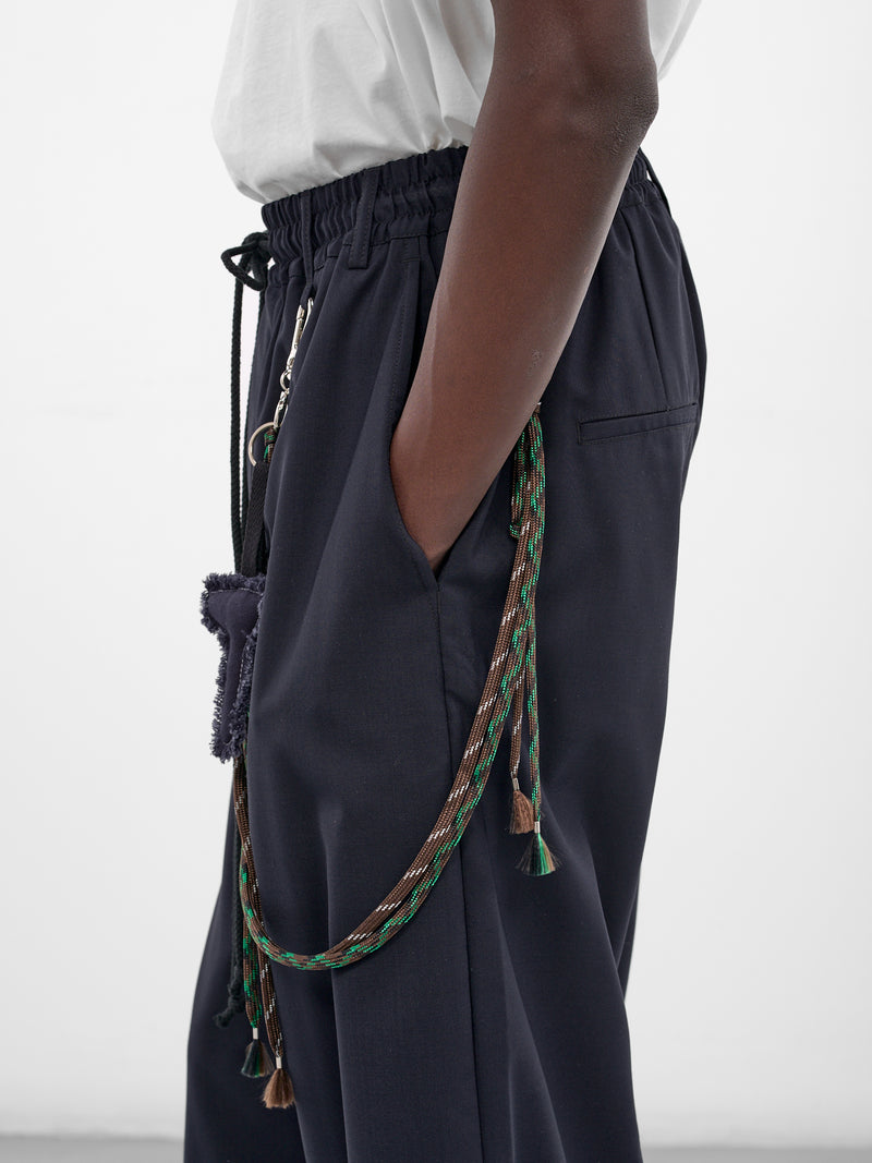 Navy Wool Elasticated Wide Trousers (21-MPT096-NAVY)