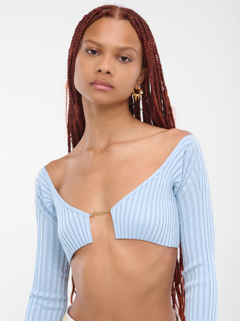 Le maille Pralù (213KN108-2190-LIGHT-BLUE)