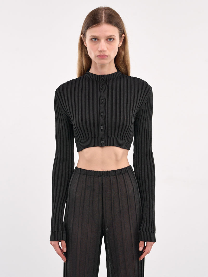 Ara Crop Cardigan (21489-BLACK)