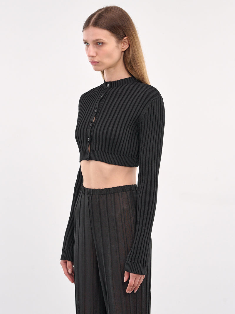 Ara Crop Cardigan (21489-BLACK)