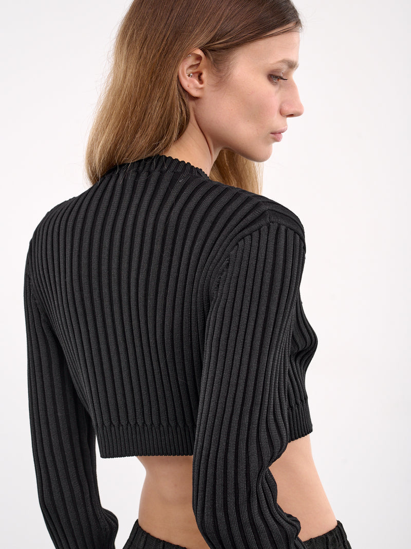 Ara Crop Cardigan (21489-BLACK)