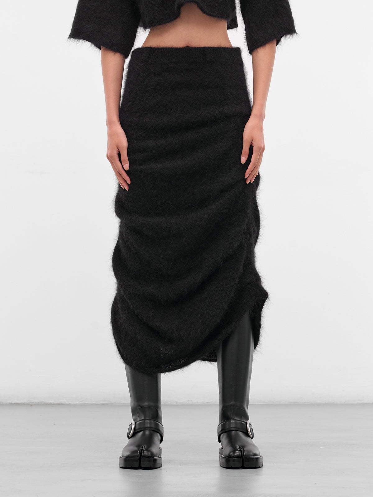 Maja Black Hairy Knit Skirt (21978-MAJA-BLACK)
